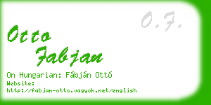 otto fabjan business card