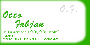 otto fabjan business card